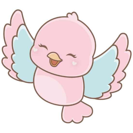 Pássaro rosa voando